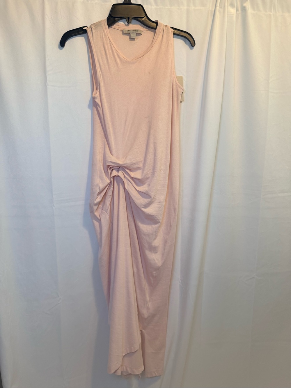 NWT All Saints Size 0 Dusty Pink Rivi Midi Dress